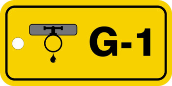 Energy Source Identification Standard Tag: Gas Number: 8 Adhesive Dura-Vinyl 5/Pack - TDF408XVM