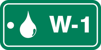 Energy Source Identification Standard Tag: Water Number: 10 Adhesive Dura-Vinyl 1/Each - TDF910XVE