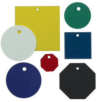 Blank Accu-Ply Tags Yellow Circle - 1" 25/Pack - TDG211YL