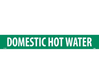 Pipemarker - Domestic Hot Water - 2X14 - 1 1/4 Letter - PS Vinyl - A1286G