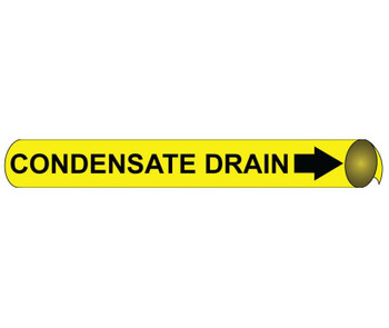 Pipemarker Precoiled - Condensate Drain B/Y - Fits 3/4"-1" Pipe - A4025