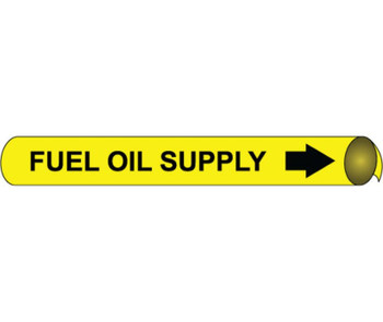 Pipemarker Precoiled - Fuel Oil Supply B/Y - Fits 3/4"-1" Pipe - A4048