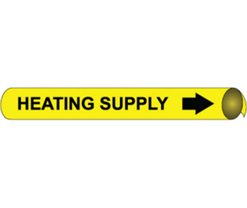 Pipemarker Precoiled - Heating Supply B/Y - Fits 3/4"-1" Pipe - A4054