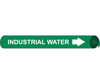 Pipemarker Precoiled - Industrial Water W/G - Fits 3/4"-1" Pipe - A4065