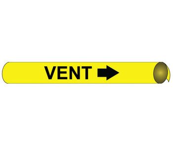 Pipemarker Precoiled - Vent B/Y - Fits 3/4"-1" Pipe - A4109