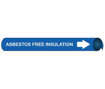 Pipemarker Precoiled - Asbestos Free W/B - Fits 1 1/8"-2 3/8" Pipe - B4006