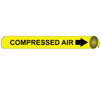 Pipemarker Precoiled - Compressed Air B/Y - Fits 1 1/8"-2 3/8" Pipe - B4023