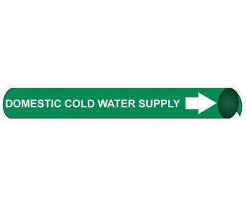 Pipemarker Precoiled - Domestic Cold Water Supply W/G - Fits 1 1/8"-2 3/8" Pipe - B4036