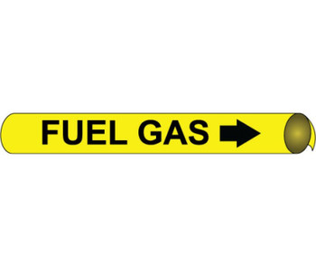 Pipemarker Precoiled - Fuel Gas B/Y - Fits 1 1/8"-2 3/8" Pipe - B4045