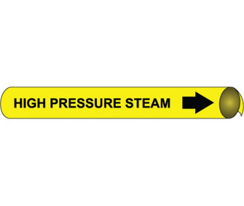 Pipemarker Precoiled - High Pressure Steam B/Y - Fits 1 1/8"-2 3/8" Pipe - B4059