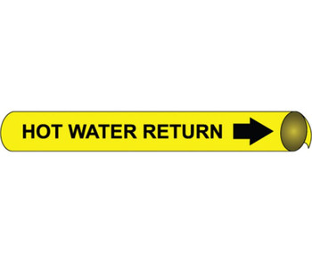 Pipemarker Precoiled - Hot Water Return B/Y - Fits 1 1/8"-2 3/8" Pipe - B4062