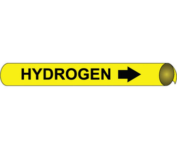 Pipemarker Precoiled - Hydrogen B/Y - Fits 1 1/8"-2 3/8" Pipe - B4064