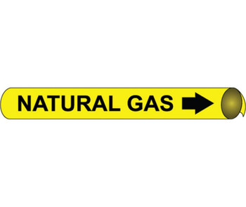 Pipemarker Precoiled - Natural Gas B/Y - Fits 1 1/8"-2 3/8" Pipe - B4073