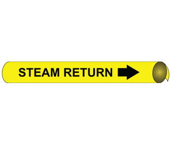 Pipemarker Precoiled - Steam Return B/Y - Fits 1 1/8"-2 3/8" Pipe - B4098