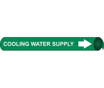 Pipemarker Precoiled - Cooling Water Supply W/G - Fits 1 1/8"-2 3/8" Pipe - B4119