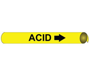 Pipemarker Precoiled - Acid B/Y - Fits 2 1/2"-3 1/4" Pipe - C4001