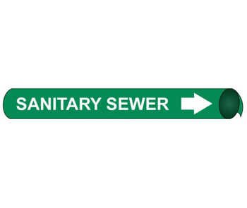 Pipemarker Precoiled - Sanitary Sewer W/G - Fits 2 1/2"-3 1/4" Pipe - C4094