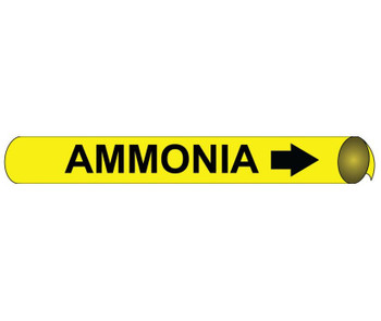 Pipemarker Precoiled - Ammonia B/Y - Fits 3 3/8"-4 1/2" Pipe - D4004