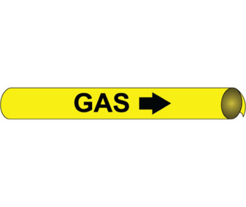 Pipemarker Precoiled - Gas B//Y - Fits 3 3/8"-4 1/2" Pipe - D4049