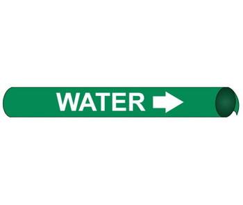 Pipemarker Precoiled - Water W/G - Fits 3 3/8"-4 1/2" Pipe - D4113