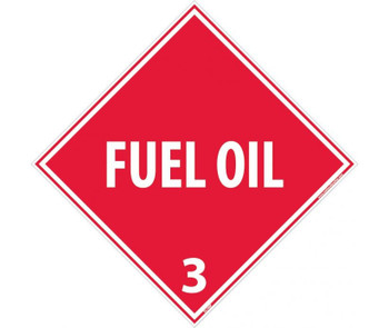 Placard - Fuel Oil 3 - 10.75X10.75 - PS Vinyl - DL100P