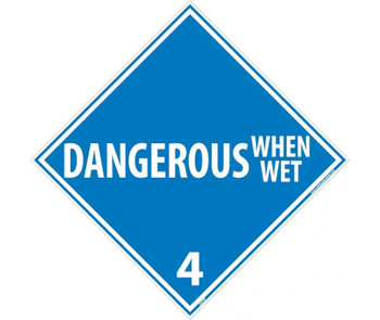 Placard - Dangerous When Wet 4 - 10.75X10.75 - PS Vinyl - DL47P