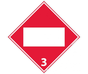 Placard - Flammable 3 - Blank - 10.75X10.75 - PS Vinyl - DL65BP