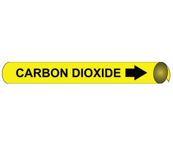 Pipemarker Precoiled - Carbon Dioxide B/Y - Fits 4 5/8"-5 7/8" Pipe - E4011