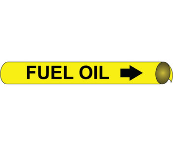 Pipemarker Precoiled - Fuel Oil B/Y - Fits 4 5/8"-5 7/8" Pipe - E4046