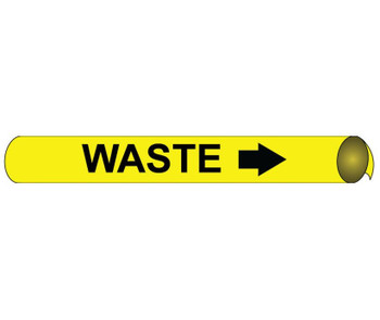 Pipemarker Precoiled - Waste B/Y - Fits 4 5/8"-5 7/8" Pipe - E4111