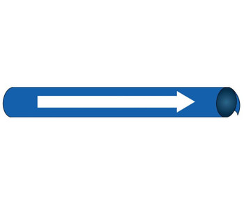 Pipemarker Precoiled - Direction Arrow W/B - Fits 4 5/8"-5 7/8" Pipe - E4118