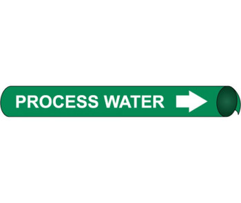 Pipemarker Strap-On - Process Water W/G - Fits 6"-8" Pipe - F4085