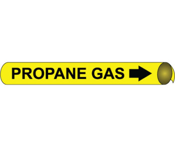 Pipemarker Strap-On - Propane Gas B/Y - Fits 6"-8" Pipe - F4086
