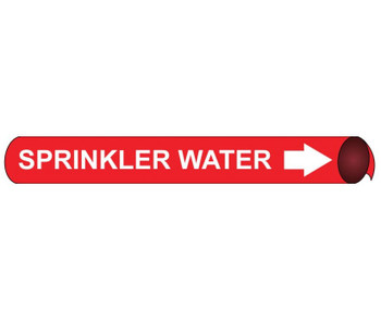 Pipemarker Strap-On - Sprinkler Water W/R - Fits 6"-8" Pipe - F4096