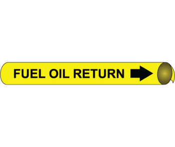 Pipemarker Strap-On - Fuel Oil Return B/Y - Fits 8"-10" Pipe - G4047
