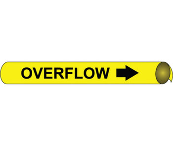 Pipemarker Strap-On - Overflow B/Y - Fits 8"-10" Pipe - G4078