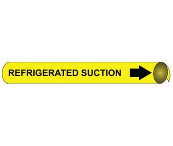 Pipemarker Strap-On - Refrigerated Suction B/Y - Fits 8"-10" Pipe - G4090