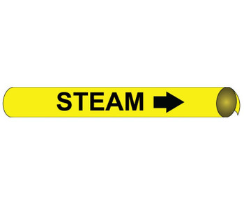 Pipemarker Strap-On - Steam B/Y - Fits 8"-10" Pipe - G4097