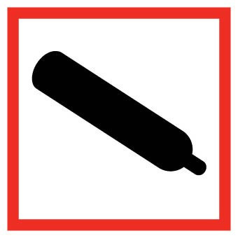 Ghs Label - Gas Cylinder - 2X2 - PS Vinyl - Pack of 5 - GHS204AP