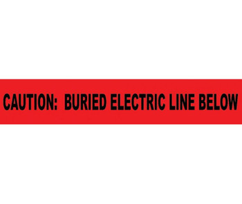 Non-Detectable Underground Tape - Caution Buried Electric Line Below - 6"X1000' - ND6 YE