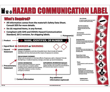 Poster - Hazcom12 - Label Format - 24X18 - PST129
