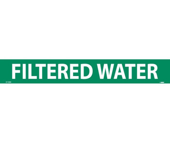 Pipemarker - PS Vinyl - Filtered Water - 2X14 1 1/4" Cap Height - A1104G