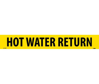 Pipemarker - PS Vinyl - Hot Water Return - 2X14 1 1/4" Cap Height - A1137Y