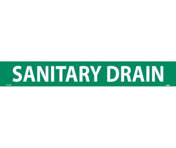 Pipemarker - PS Vinyl - Sanitary Drain - 2X14 1 1/4" Cap Height - A1222G