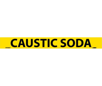Pipemarker - PS Vinyl - Caustic Soda - 1X9 3/4" Cap Height - B1042Y