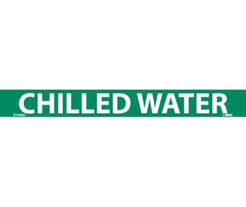 Pipemarker - PS Vinyl - Chilled Water - 1X9 3/4" Cap Height - B1046G