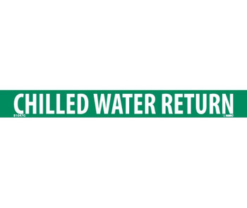 Pipemarker - PS Vinyl - Chilled Water Return - 1X9 3/4" Cap Height - B1047G