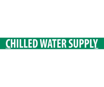 Pipemarker - PS Vinyl - Chilled Water Supply - 1X9 3/4" Cap Height - B1048G