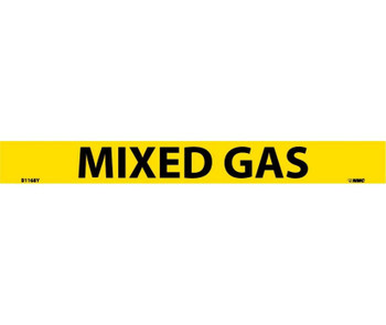 Pipemarker - PS Vinyl - Mixed Gas - 1X9 3/4" Cap Height - B1168Y