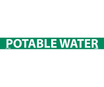 Pipemarker - PS Vinyl - Potable Water - 1X9 3/4" Cap Height - B1192G